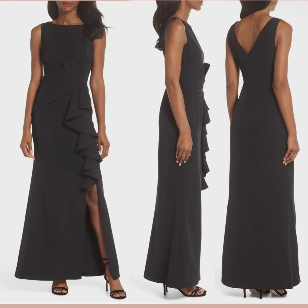 ELIZA J: Ruffle Front Gown size 4 - Picture 5 of 16